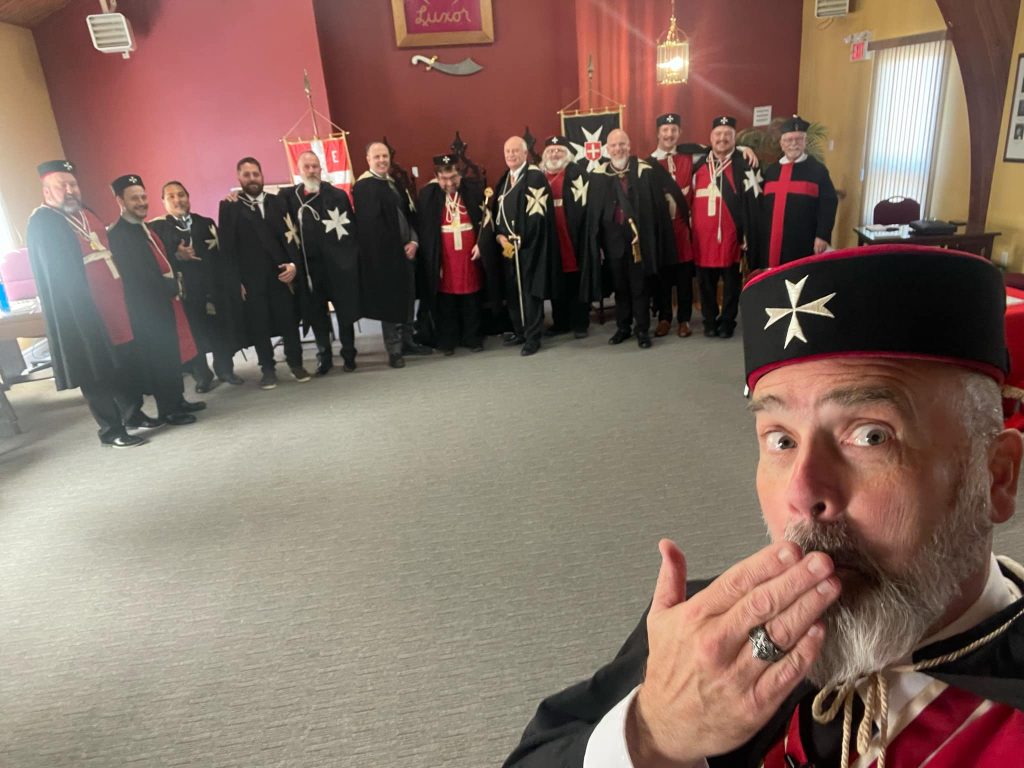 St-John DeMolay Preceptory 3a Knights Templar welcomed 6 new Knights of the Illustrious Order of Malta today Sat. March 22.