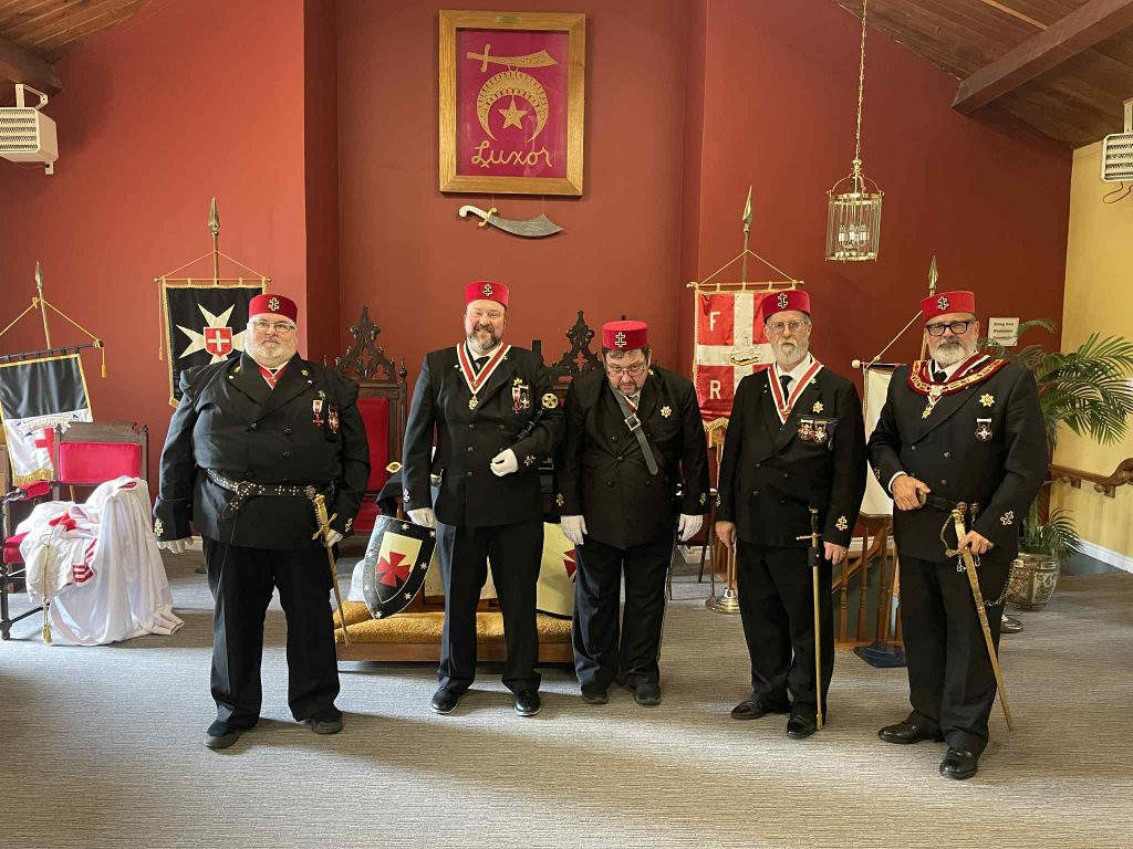 Saint John DeMolay 3A Preceptory conferred the Order of the Temple on Sat. Aug. 30th on four candidates
