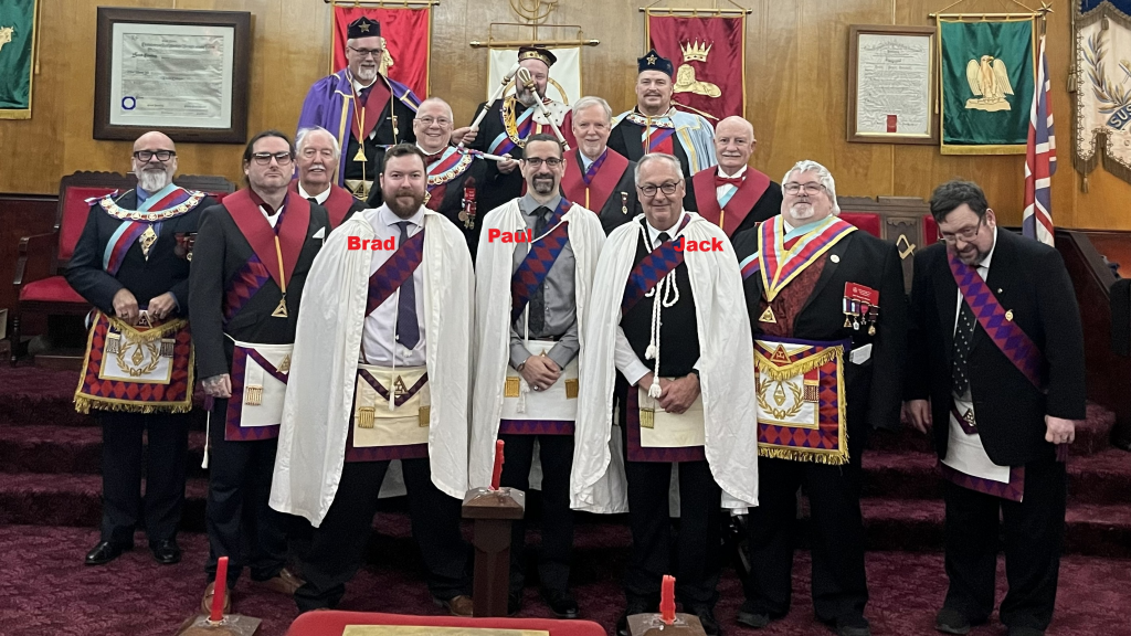 Sussex Chapter No. 9 RAM Degree Nov 15th , 2025 - New RAM Companions Brad Stiles, Paul Levasseur, Jack Adair