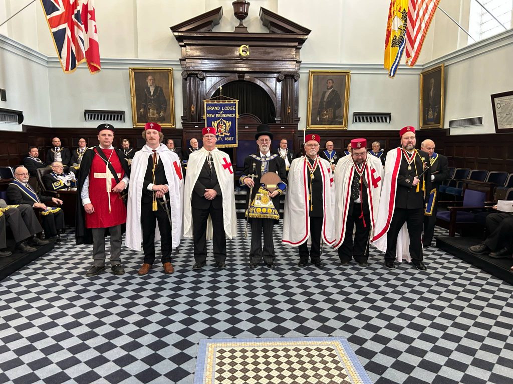 York Rite Preceptory Presention of Sword to Grand Master Laurie Bishop