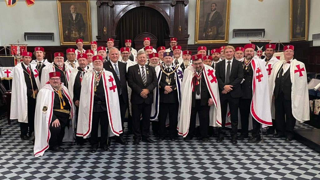 All the Knights and the SGM M. Em. Kt. Clive David Stephenson G.C.T. June 27 2026 OV Saint John DeMolay 3A Preceptory